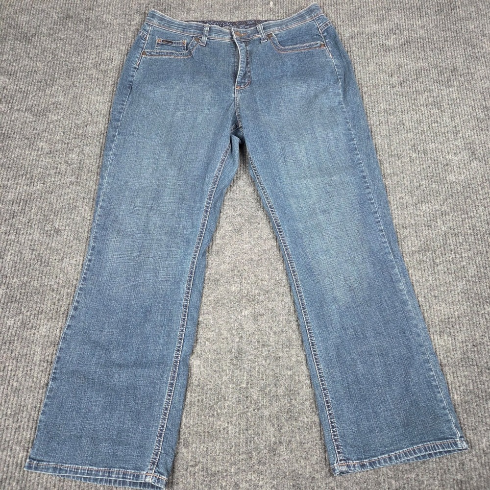 Lee‎ Comfort Waistband Jeans Womens 14 Petite Blue Straight Leg Denim 350704E